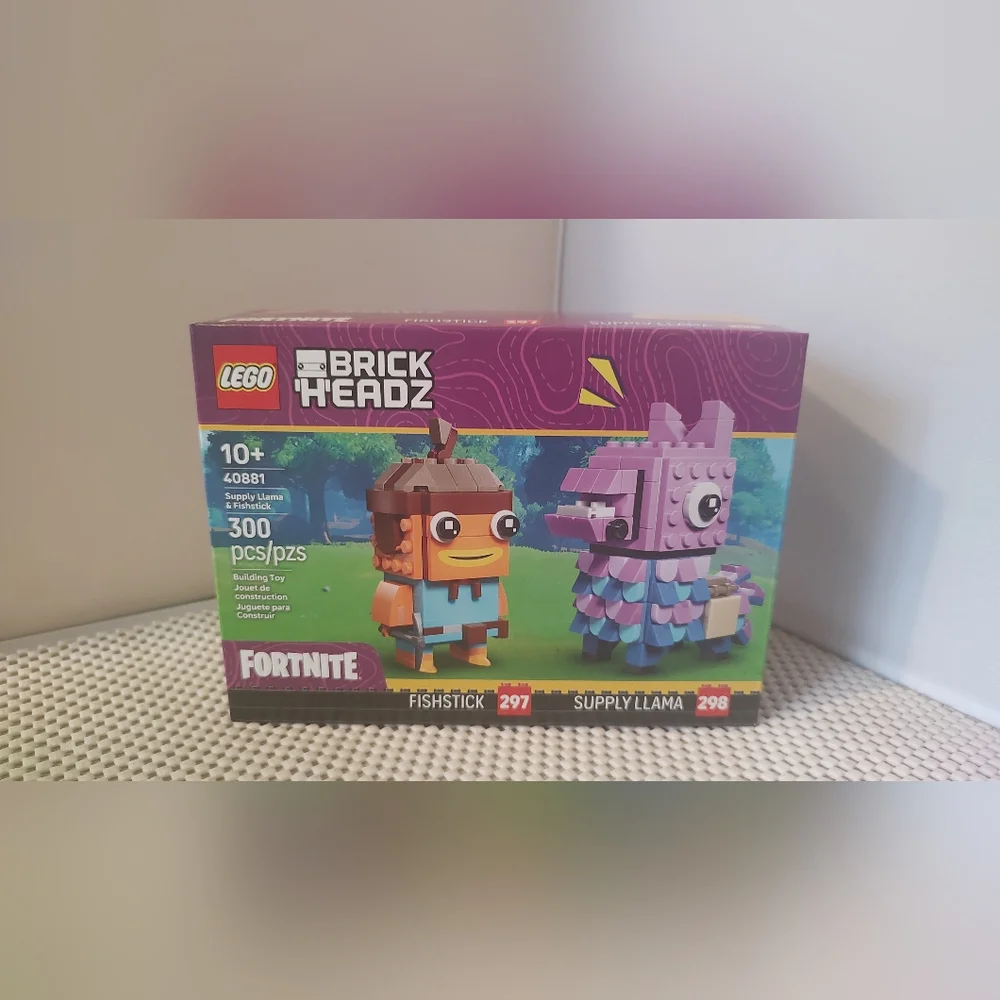 Lego 40881 Supply Llama & Fishtick Fortnite Brick Headz NWT Building Toy Set